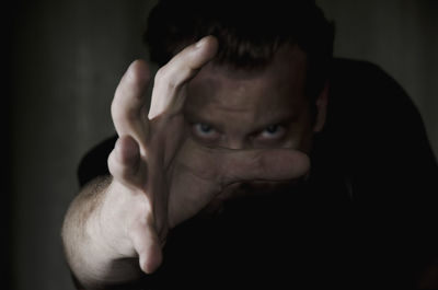 Close-up portrait of man