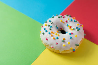 Close-up of cupcakes on table