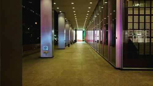 Empty corridor of building