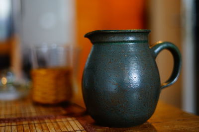 Close up of pitcher