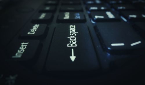 Close-up of computer keyboard