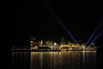 Illuminated city at night