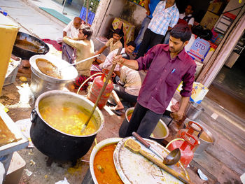 Close-up view of food in the dark