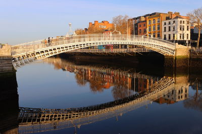 Bridge over river against sky