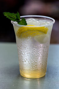 Close-up of drink on table