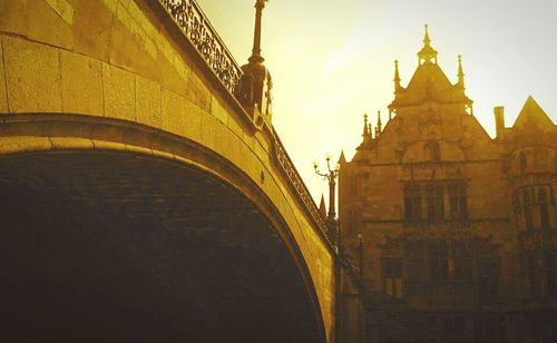 Buildings at sunset