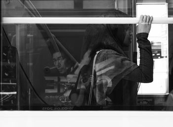 Close-up of woman standing in pond