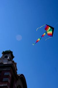 Low angle view of clear blue sky