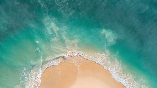 High angle view of beach