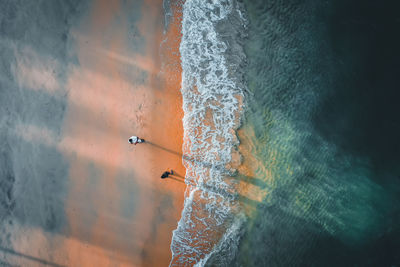 High angle view of beach