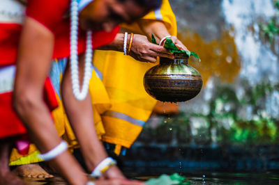 This is the part one of indian the hindu wedding rituals. close-up.