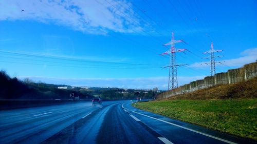 Country road along landscape