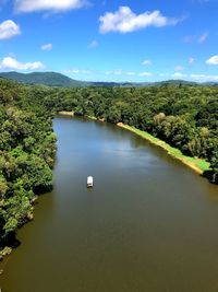 Scenic view of river against sky