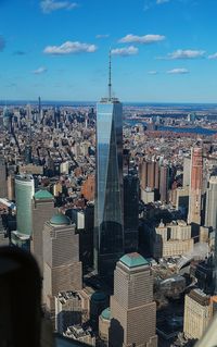 Cityscape with one world trade center against sky