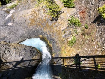 Scenic view of waterfall