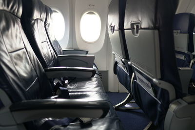 Interior of airplane