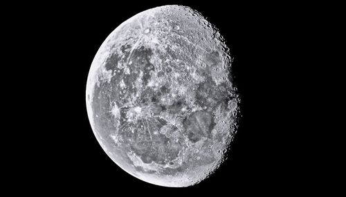 Close-up of moon against black background