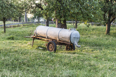 Tractor on field