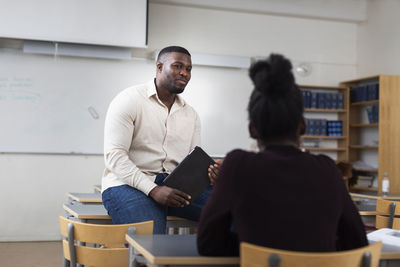 Teacher in classroom