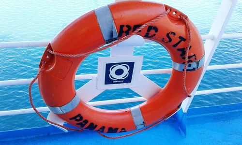 High angle view of text on swimming pool