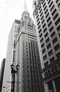 Low angle view of modern buildings against sky