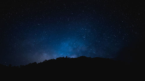 Meteor and milky way star in the night before sunrise