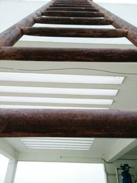 Low angle view of spiral staircase