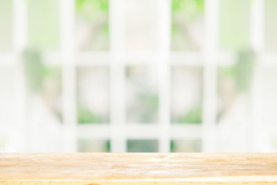 Close-up of window on table