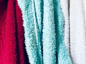 Full frame shot of towels hanging