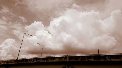 Low angle view of bridge against sky