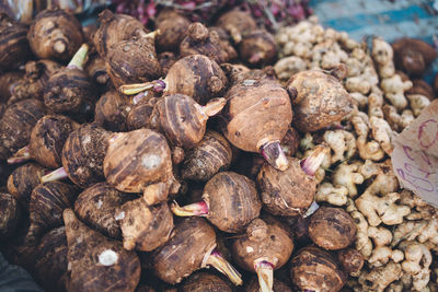 Full frame shot of vegetables for sale at market