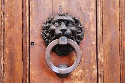 Close-up of door knocker