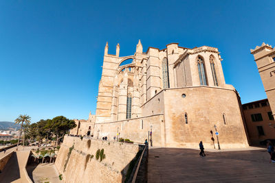 View of historical building against blue sky