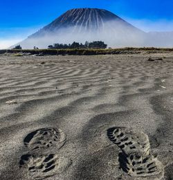 Scenic view of desert against sky