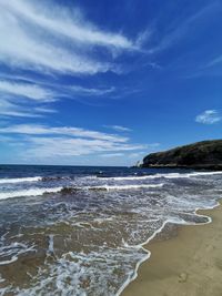 Scenic view of sea against sky