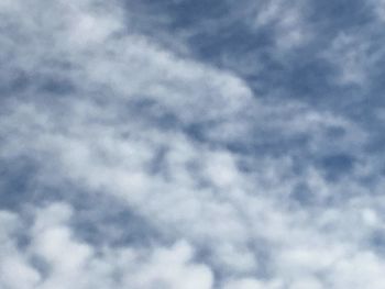 Low angle view of clouds in sky