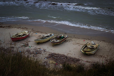 Boats on beach