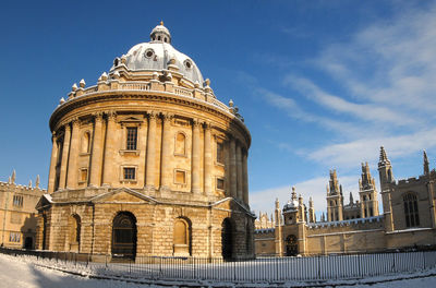 Low angle view of historic building against sky