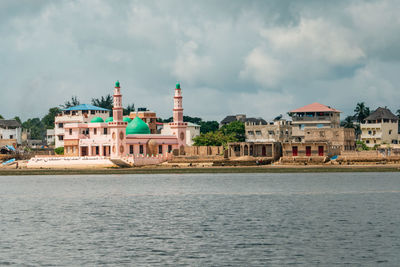 Shela beach waterfront in newtown lamu, kenya, unesco world heritage site