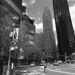 City street with buildings in background