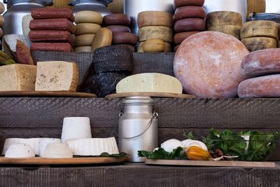 Close-up of food on table