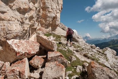 Trekking sass pordoi - alto adige sudtirol - italy