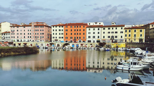 Reflection of buildings in water