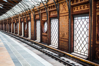 View of railroad station platform