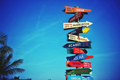 Low angle view of sign board