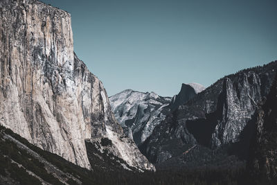 Panoramic view of rock formations against sky