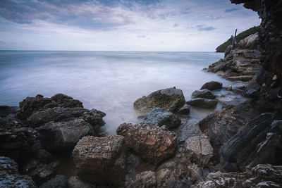 Scenic view of sea against sky