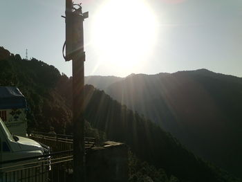 Sun shining through clouds