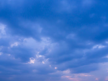 Low angle view of clouds in sky