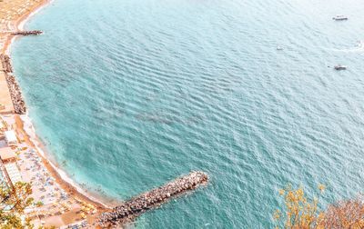 High angle view of sea shore